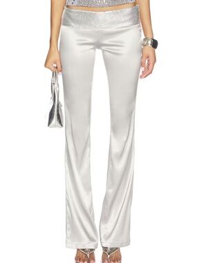 Jaded London Satin Low-Rise Chainmail Trouser